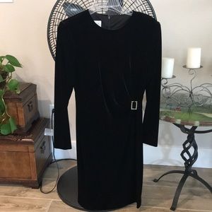 Black velvet dress